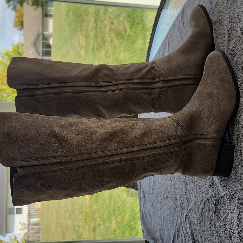 Target Taupe Knee High Boots. Worn Once. Very Clean.